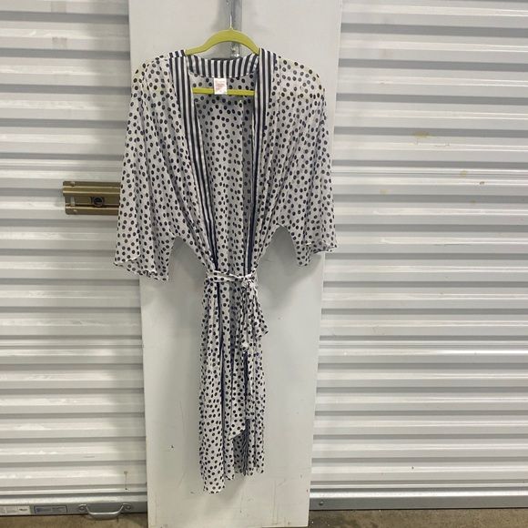 No Boundaries Other - No Boundaries Black and White Polka Dot Kimono